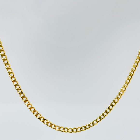 22inch,14k Gold Curb Chain Necklace - Picture 7 of 17